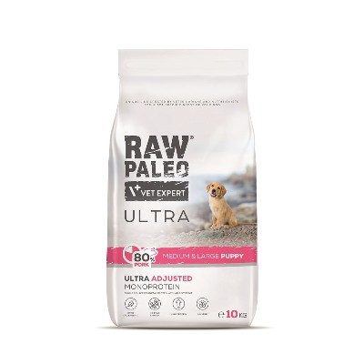 RAW PALEO Ultra Pork MediumLarge Puppy 10kg dla szczeniąt ras średnich dużych wieprzowina