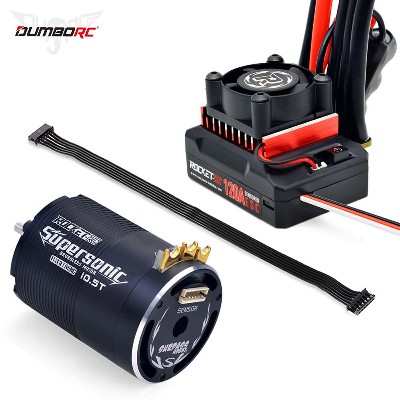 Zdalnie sterowany silnik rakietowy Supersonic Sensored bezszczotkowy silnik 540 120A bezszczotkowy Esc 120A ESC Combo dla 110 RC samochód zdalnie sterowany silnik RC Esc