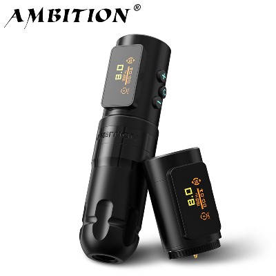 Bezprzewodowa maszynka do tatuażu Ambition ShuraX 35 mm 40 mm skok 112 napięcie akumulatora 1800 mAh podwójne łożysko pióro do tatuażu napędem bezpośrednim