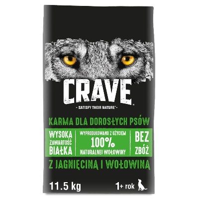 CRAVE sucha karma 115kg jagnięciną wołowiną pełnoporcjowa karma bezzbożowa dla dorosłych psów