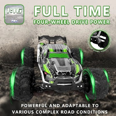 Samochód RC 4WD 116 50 kmh Światła LED terenowy szybki drift Dla chłopców fanów terenówki Monster Truck Toy Christmas New