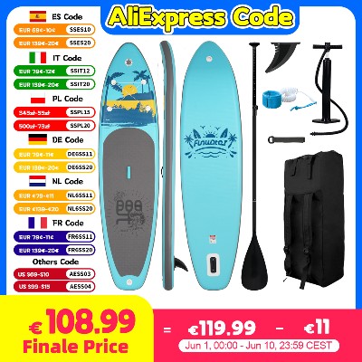 FeathRlite 116 Koi Sup Board Nadmuchiwana deska surfingowa Stand Up Paddle Board Nadmuchiwana deska wiosłowa Sup akcesoriami