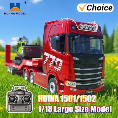 Huina 1501 Samochód RC 770S RC Ciężarówka Traktorowa ze Stopu 118 19CH 24G Inżynieryjny Ciężarówka Przyczepą Światłem Dźwiękiem Zabawki dla Chłopców Prezenty
