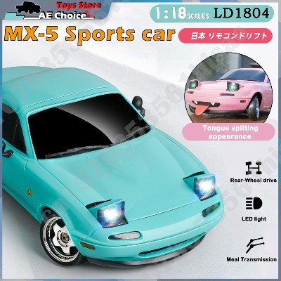 LDRC LD1804 RC Drift Car 118 Mazda Mx5 24G 2WD ESP Gyroscope LED Lights Full Scale Controlled Model Dzieci Zabawki Samochodowe Prezenty