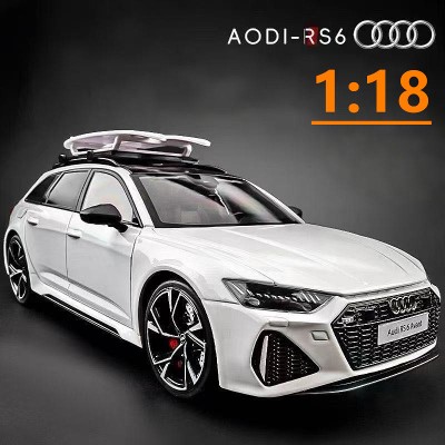 118 Audi RS6 Avant Station Wagon Alloy Car Model Diecasts Metal Sports Car Vehicles Model Dźwięk Światło Symulacja Zabawki dla dzieci Prezent
