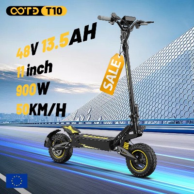 OOTD T10 11calowy Elektryczny Skuter Miejski 900W Mocny Skuter Elektryczny Baterią 48V135Ah dla Dorosłych Prędkość 55KMH Zasięg 60KM