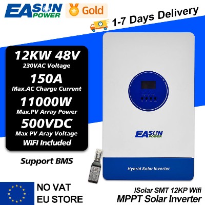 Falownik solarny EASUN 62KW 11KW AC 220V DC 48VDC Dual MPPT 160A 500VDC PV Input Pure Sine Wave Hybrid Inverter with WiFI