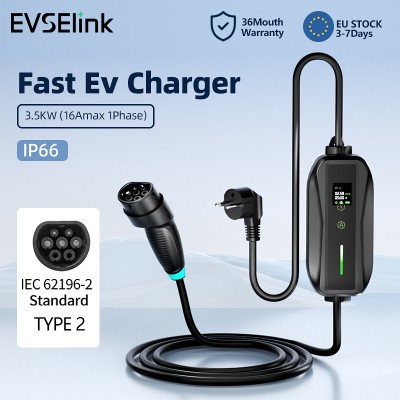 EVSELink 16A 32A Typ Przenośna Ładowarka do Samochodów Elektrycznych 35kW 7kW 11kW Skrzynka Ładująca Kablem 35M 5M do Samochodów Elektrycznych