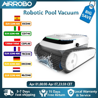 AIRROBO PC10 Inteligentny robot do czyszczenia basenów 120 minut pracy wspinanie się po ścianach czyszczenie podłożaścianlinii wodnej do basenów gruntowych naziemnych