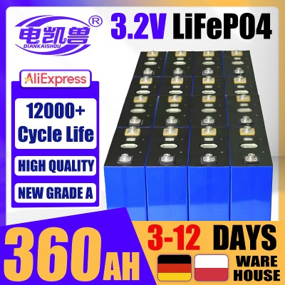 DIANKAISHOU globalna marka nowe promocje rabaty sklepach Fabrycznie nowe ogniwa Lifepo4 klasy 32V 360Ah ponad 12000 cykli ładowania akumulatory Lifepo4 do kempingu kamperów łodzi
