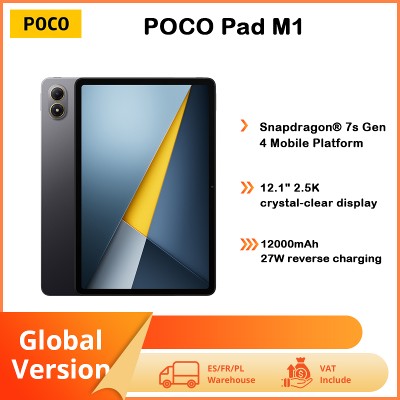 POCO Pad M1 Tablet 121 25K 120Hz Snapdragon 7s Gen 12000mAh 27W Przewodowe ładowanie odwrotne