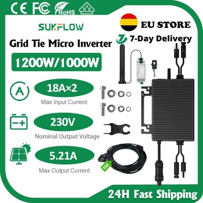 SUNFLOW Zero Export 1200W Solarny Mikroinwerter Łatwy Zestaw DIY do Domu 230V Inwerter Sieciowy do Systemów Energii Przynęplowej