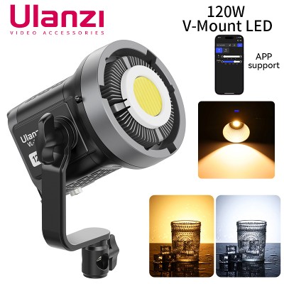 Ulanzi 120W COB Światło do Fotografii BiColor Wersja Mount Akumulator Wejście DC 2700K6500K Pilotem APP Bowens