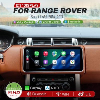 Android 123calowy odtwarzacz multimedialny stereo do Range Rover Sport L494 20142017 Nawigacja GPS Radio Bezprzewodowy CarPlay DualSystem