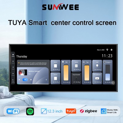 123INCH system Android11 Zigbee Gateway TUYA inteligentny dom centralny kontroler audio wzmacniaczu ściennym odtwarzacz muzyczny panla dźwiękowa MAX