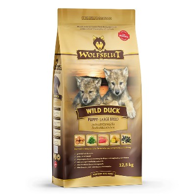 WOLFSBLUT Wild Duck Large Breed Puppy sucha karma dla szczeniąt dużych ras kaczką 125 kg