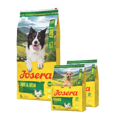 JOSERA Light Vital 125kg dla psów wspomagająca kontrolę masy ciała 2x900g karmy GRATIS