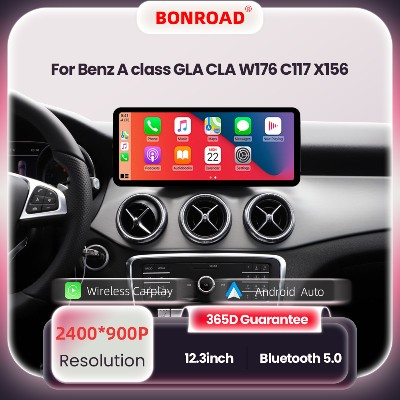 BONROAD 128calowy ekran Bezprzewodowe CarPlay Android Auto Radio Samochodowe GPS Do Mercedes Benz Klasy W176 X156 C117 CLA GLA W205 W204