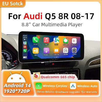 wysyłka 128G Radio samochodowe do Audi Q5 8R 20082017 CarPlay Android Auto BT WiFi 4G LTE Ekran dotykowy Stereo Nawigacja GPS