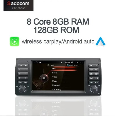 Carplay 8calowy Android 140 8GB 128GB Odtwarzacz DVD Samochodowy GPS WIFI Bluetooth 50 TPMS Radio Samochodowe Do BMW M5 E39 X5 E53 19952007