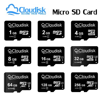 Karta pamięci Cloudisk Micro SD U3 128GB 64GB 32GB 256GB V30 C10 16GB 8GB 4GB 2GB 1GB A1 Microsd do telefonu tabletu