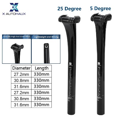 Sztycy rowerowe Autohaux 272x330mm 308x330mm 316x330mm włókna węglowego regulowanym kątem nachylenia offset 12mm