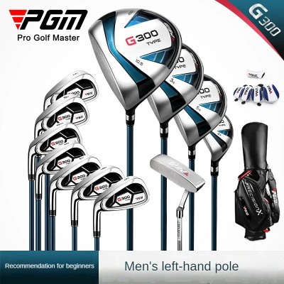 PGM G300 Zestaw kijów lewoskrętnych dla mężczyzn Stop tytanu Węgiel Żelazo Drewno Driver Swing Putting Cutter Sand 12szt torbą golfową MTG025