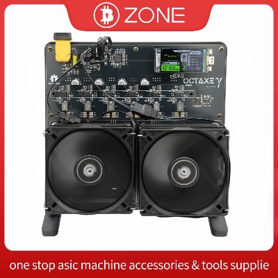 NerdOCTAxe Rev31 12Ths 200W BM1370 Asic Chip Open Source Bitcoin Solo Miner zasilaczem 12V 18A