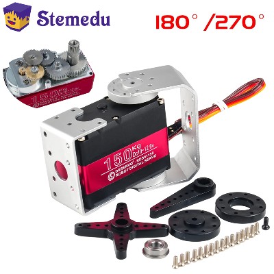Wysoki moment obrotowy 150kg RDS51150 Metal Gear Digital 12V 180270 stopni IP66 Robotic Servo Podwójny wał Wspornik montażowy do samochodu RC