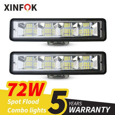 72W samochodowe światło robocze listwa LED 4x4 24 LED Bar roboczy Offroad SUV ATV ciągnik łódź ciężarówki koparka 12V 24V led Combo Beam