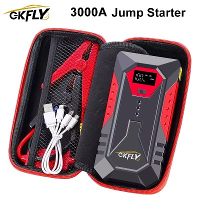 GKFLY 3000A4000A Rozruchowywacz Samochodowy Duży Power Bank Booster Akumulatora Samochodowego 12V Urządzenie do Rozruchu Samochodów Benzynowych 60L Diesla 50L