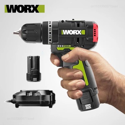 WORX WU130X akumulatorowa wkrętarka elektryczna wiertarka 12V 40Nm bezszczotkowy silnik do obróbki metali domowe elektronarzędzia baterią litową