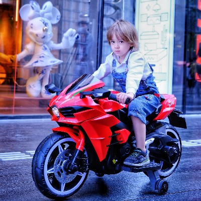 Nowy mocny dwuobrotowy motocykl elektryczny dla dzieci wieku 38 lat chłopców dziewcząt ładowaniem dwukołowy 12V