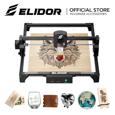 ELIDOR Z6 12W 6W Laserowa Grawerka Tnąca Maszyna dla Początkujących Dioda Laserowa CNC Obszar Roboczy 300x300mm Narzędzie DIY na Prezenty