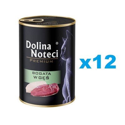 DOLINA NOTECI Premium Bogata gęś dla kota 12x400