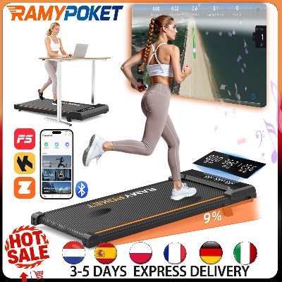 Walking Pad Treadmill Nachyleniem 9Cicha Bieżnia 25 HP18kmhdo APP LEDBieżnia Elektryczna Domowa Pojemność 130 kg