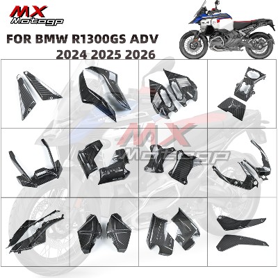 Zestawy owiewek motocyklowych włókna węglowego do BMW R1300GS Adventure 2024 2025 2026 1300 GS ADV osłony ramy błotnika panele boczne zbiornika