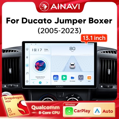Ainavi 131 Calowy Radio Samochodowe CarPlay Android Auto do Fiata Ducato Citroena Jumper Peugeota Boxera Dodgea Ram 2500 Odtwarzacz Multimedialny 4G