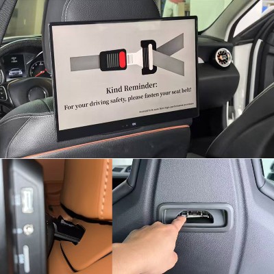 2026 NOWY 4GB64GB Ekran TV do Porsche System Rozrywki na Tylnych Siedzeniach Zagłówek WiFi Android 160 Monitor Samochodowy Poduszce 133 Cala