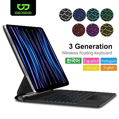 GOOJODOQ Magic Keyboard dla iPad Air 2024 13calowe etui dla iPad Pro 11 12 Pro 13 Air Air dla iPad 10 generacji Cover