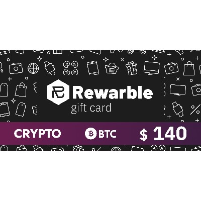 Rewarble Crypto Gift Card BTC 140 USD