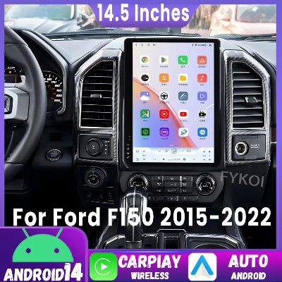 Ekran Tesla 145 cala Androidem 15 do Forda F150 20152022 CarPlay GPS radio samochodowe odtwarzacz multimedialny Bluetooth WiFi
