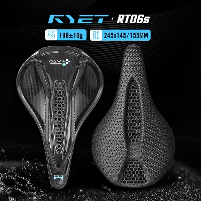 RYET Carbonowy Siodło Drukowane 3D 145155MM 190g 79 Siodełko Rowerowe Dla Mężczyzn Kobiet Triathlon Szosa MTB Górski Gravel Części Rowerowe