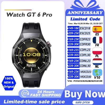Smartwatch HUAWEI WATCH GT Pro 2025 ekran 147 AMOLED 21 dni pracy na baterii HarmonyOS 60 NFC połączenia Bluetooth HUAWEI WATCH GT 6Pro