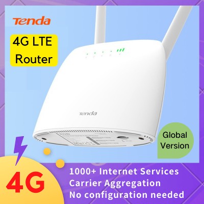 Tenda 4G Router karta SIM AC1200 Router bezprzewodowy Hotspot 64 użytkowników 150 mbs Beamforming 4G Router wifi CAT4 Carrier agregacja
