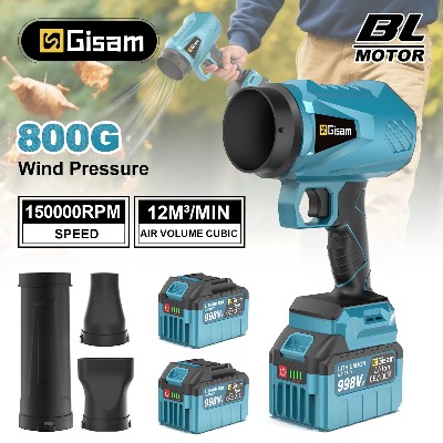 Gisam 150000RPM Bezszczotkowy Elektryczny Turbo Dmuchawa Wentylator Jet 200MS Ręczna Dmuchawa do Liści Kurzu Kompatybilna Akumulatorami Makita 18V