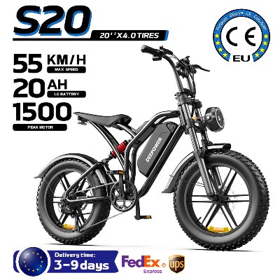 DEEPOWER Rower Elektryczny Silnikiem 1500W 48V 20AH Opony 20 40 Fat Tire Ebike do Jazdy na Zewnątrz Elektryczny Rower Górski dla Kobiet Mężczyzn