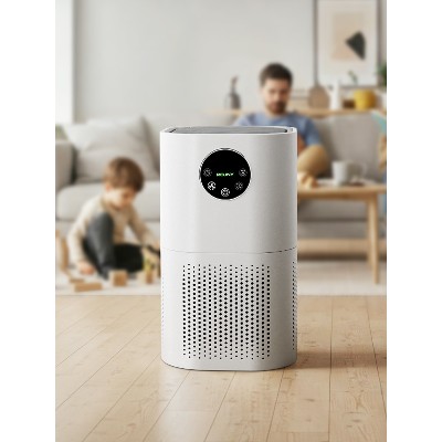 cichy oczyszczacz powietrza filtrem H13 True HEPA 9997 eliminujący zapachy alergeny dym tryb nocny 25dB wydajność 150m³h do domu pokoju