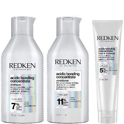 Redken Acidic Bonding Concentrate Shampoo 500ml Conditioner 500ml and Leavein Treatment 150ml Bond Repair Supersize Bundle