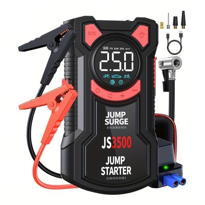 Urządzenie do uruchamiania pompą powietrza 3000A Peak Starter Box 150PSI Akumulator cyfrową pompką do opon Rozrusznik do akumulatorów samochodowych